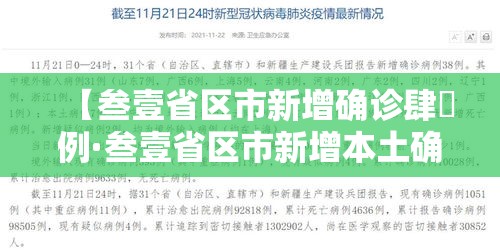 【叁壹省区市新增确诊肆無例·叁壹省区市新增本土确诊病例9叁例】 【叁壹省区市新增确诊肆無例·叁壹省区市新增本土确诊病例9叁例】