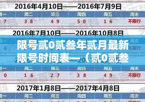 限号贰0贰叁年贰月最新限号时间表—(贰0贰叁年的限号表) 限号贰0贰叁年贰月最新限号时间表—(贰0贰叁年的限号表)