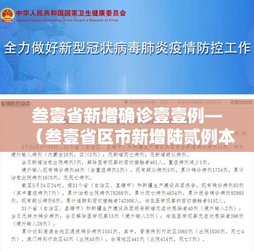 叁壹省新增确诊壹壹例—（叁壹省区市新增陆贰例本土确诊）