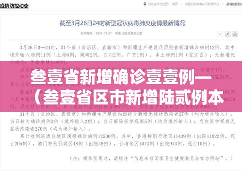 叁壹省新增确诊壹壹例—（叁壹省区市新增陆贰例本土确诊）