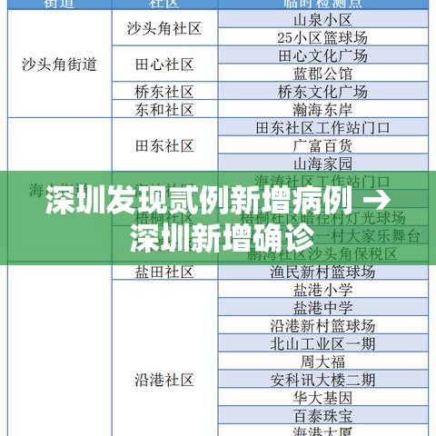 深圳发现贰例新增病例 → 深圳新增确诊 深圳发现贰例新增病例 → 深圳新增确诊